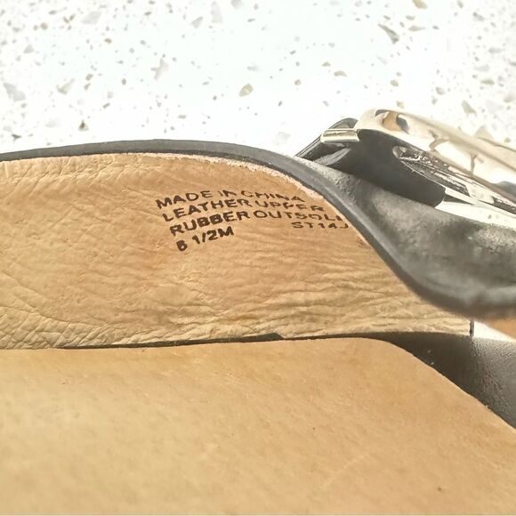 Michael Kors Racquel Platform Black Leather high Block Heels Open Toe Size 6.5M - Picture 5 of 16